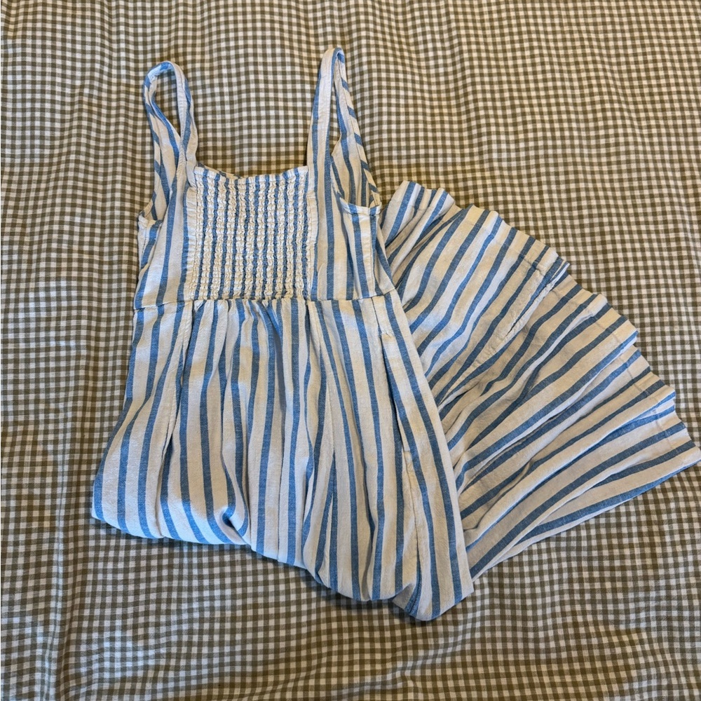 Old Navy Blue and White Striped Midi Dress - Picture 4 of 4